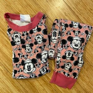 Hanna Andersson girls size 8 long sleeve Minnie Mouse pajamas